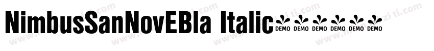 NimbusSanNovEBla Italic字体转换